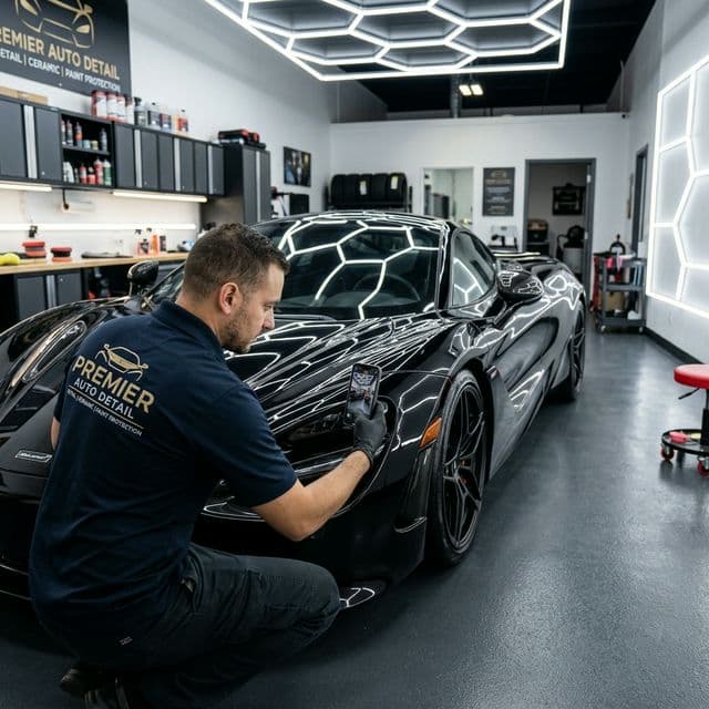 Auto Detailing technician documenting their work with FieldReel